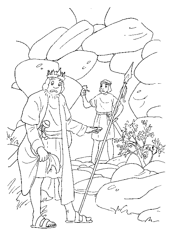 Plansa de colorat cu Biblia Ilustrata 43